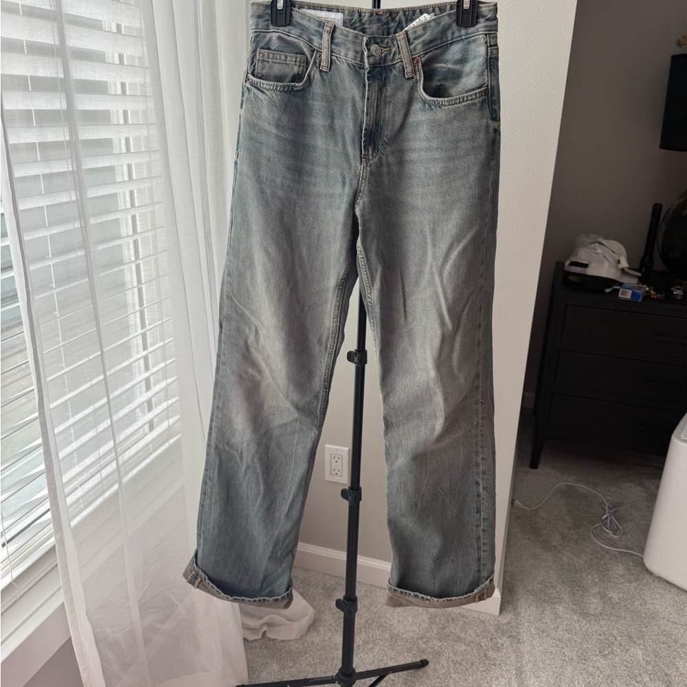 Zara Women's Baggy Jeans in Classic Blue